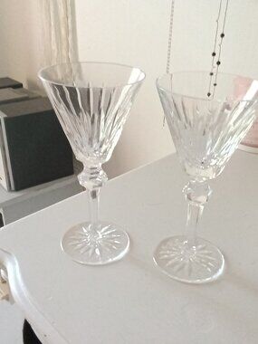2 Shandon (cut) by Waterford Crystal Wine Glasses